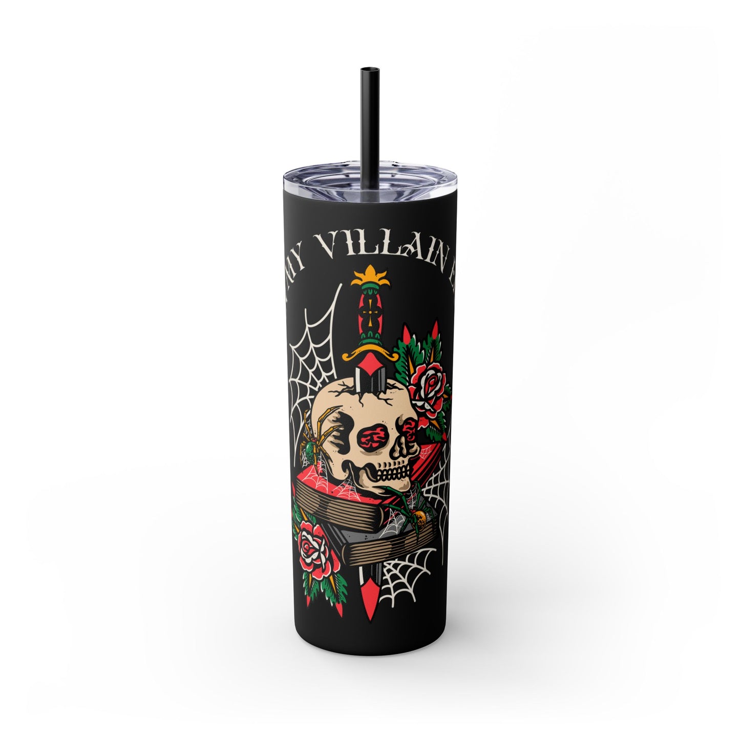 Villain Era Skinny Tumbler with Straw, 20oz