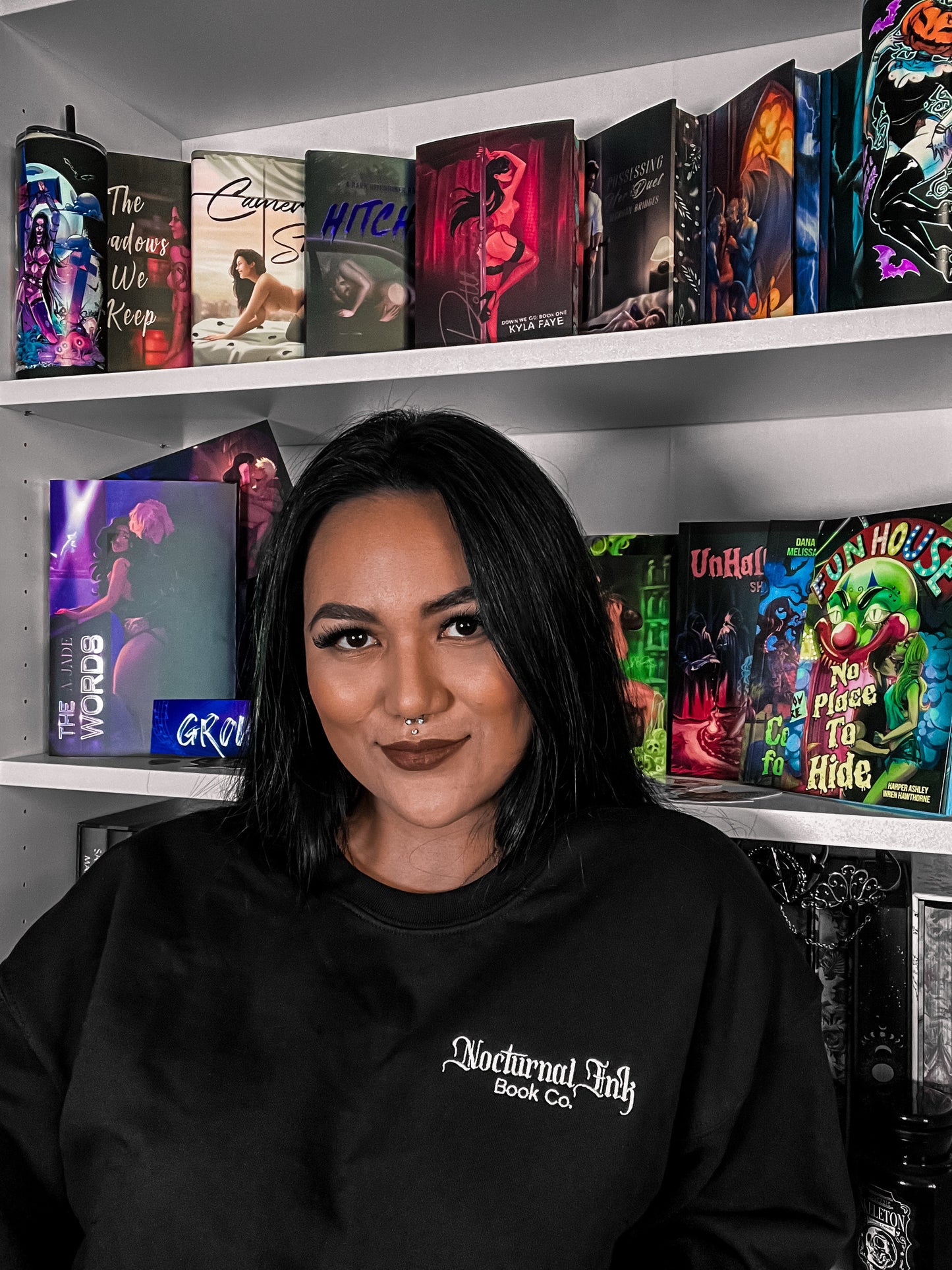 Nocturnal Ink Embroidered Crewneck Sweatshirt