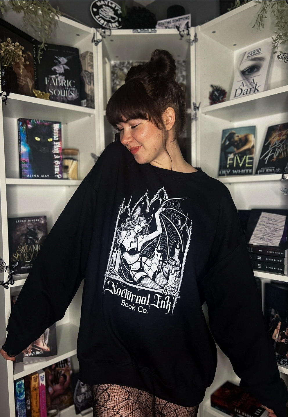 Nocturnal Bat Crewneck Sweatshirt