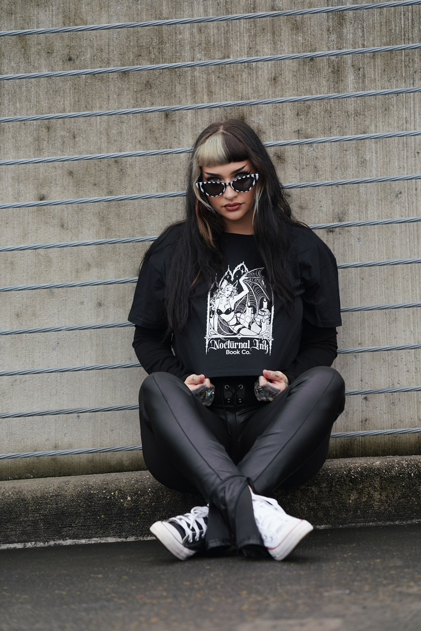 Nocturnal Bat Women's Crop Tee