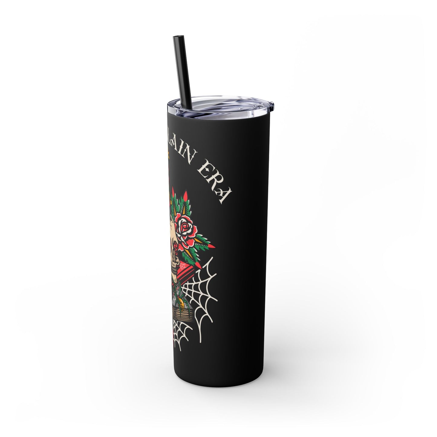Villain Era Skinny Tumbler with Straw, 20oz