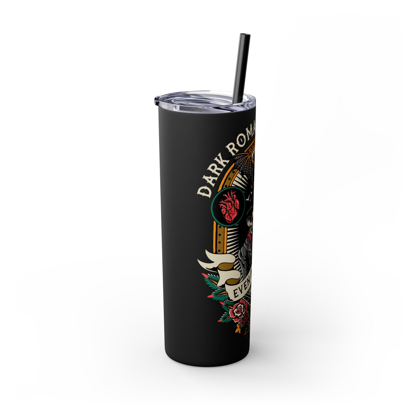 Dark Romance Society Skinny Tumbler with Straw, 20oz