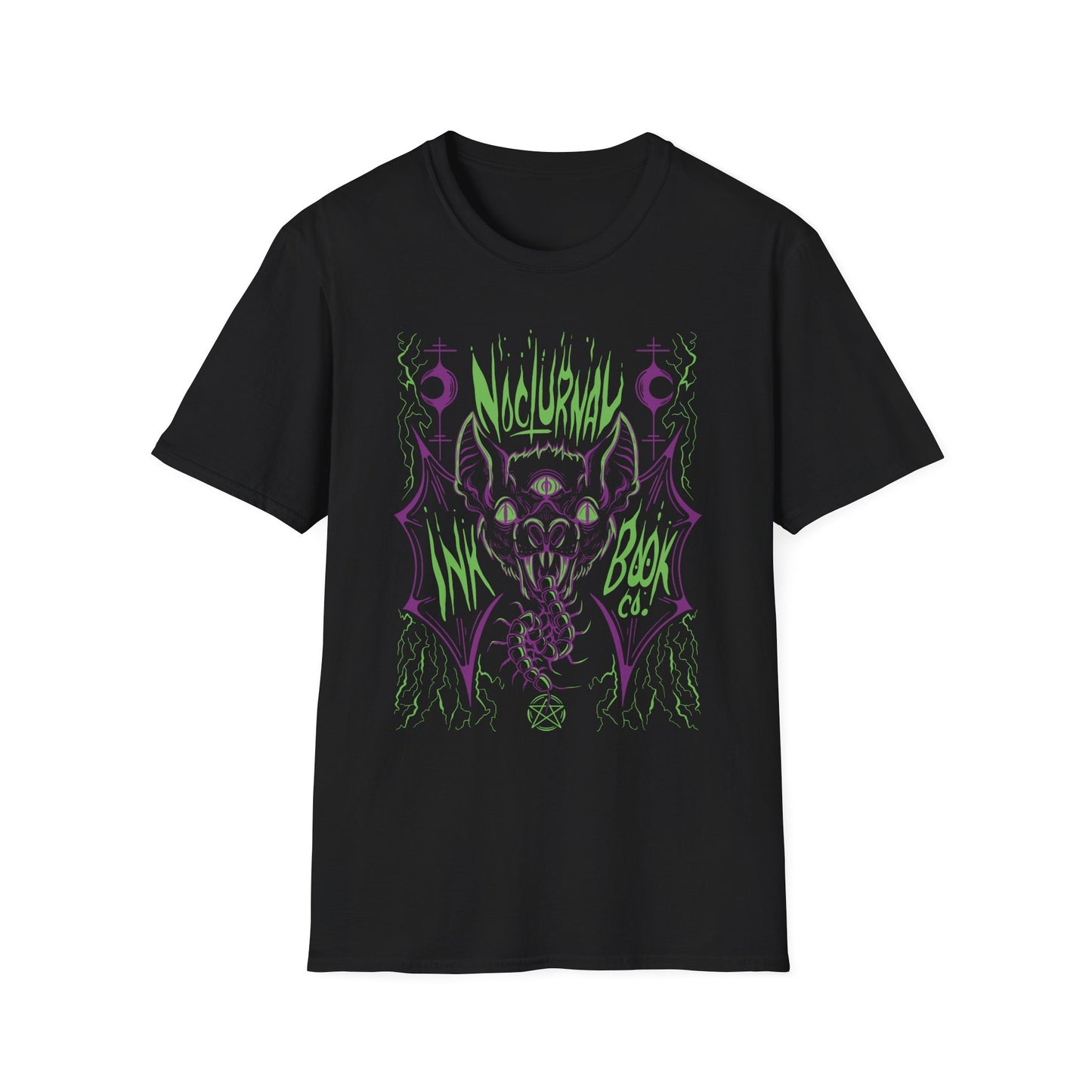 NI Neon Bat Unisex Softstyle T-Shirt
