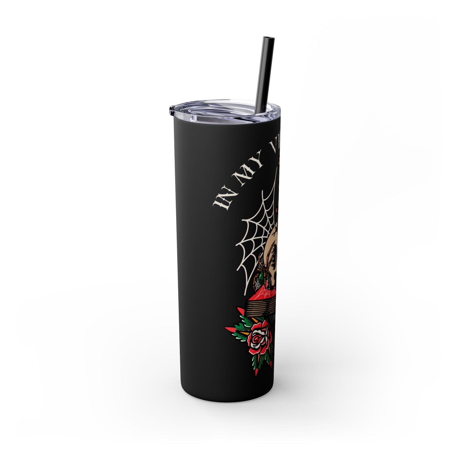 Villain Era Skinny Tumbler with Straw, 20oz