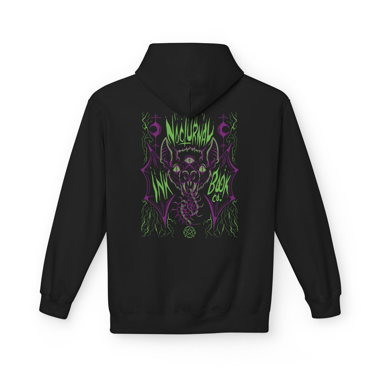 NI Neon Bat Unisex Midweight Softstyle Fleece Hoodie
